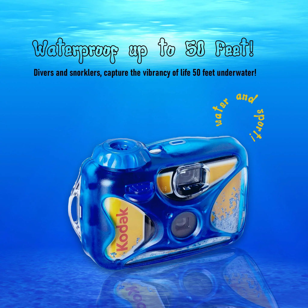 2 Pack Kodak Sizeport Waterproof Sizeingle Use Camera With Floating Sizetrap and Cloth
