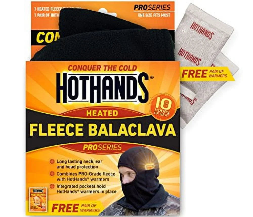 Hothands Heated Fleece Balaclava - Black