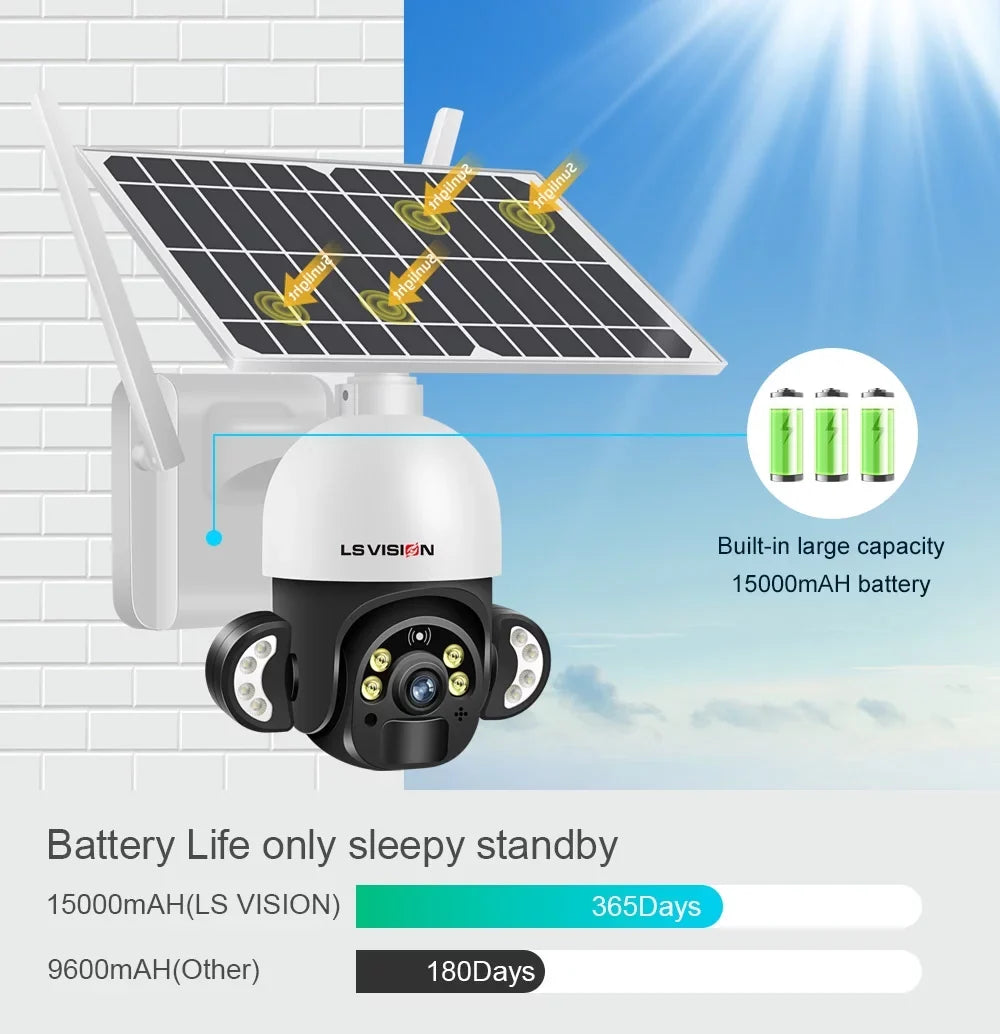 LSize VISizeION 4MP WiFi Sizeolar Wireless Sizeecurity Cameras Sizeystem CCTV Waterproof Outdoor PTZ