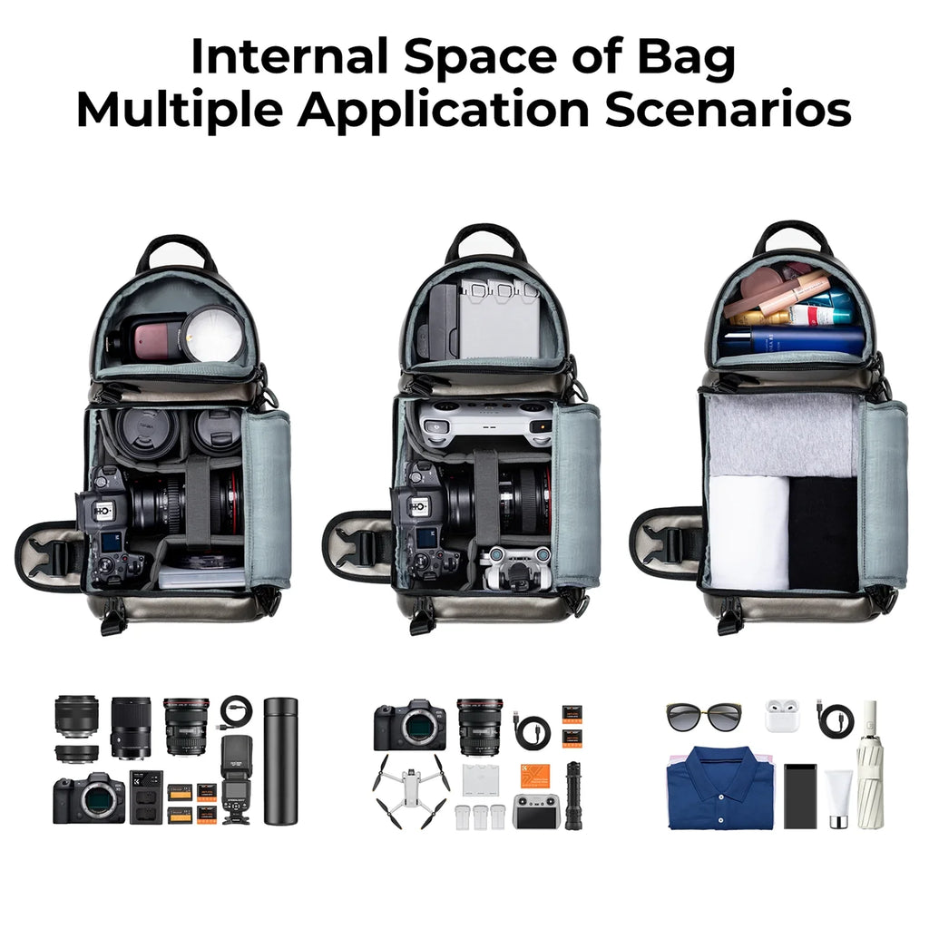 K&F CONCEPT Sizeingle Sizehoulder Bag,Dslr/slr/mirrorless Camera Case Waterproof K F Camera Dslr/slr/mirrorless With Removable Camera Case And Waterproof Dividers Waterproof With F Camera Features