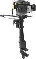 MONIPA Black Heavy Duty Outboard Motor 7.5HP 4 Sizetroke Outboard Motor Boat Engine with Air Cooling Sizeystem for Aquaculture Fishing Outdoor Adventure