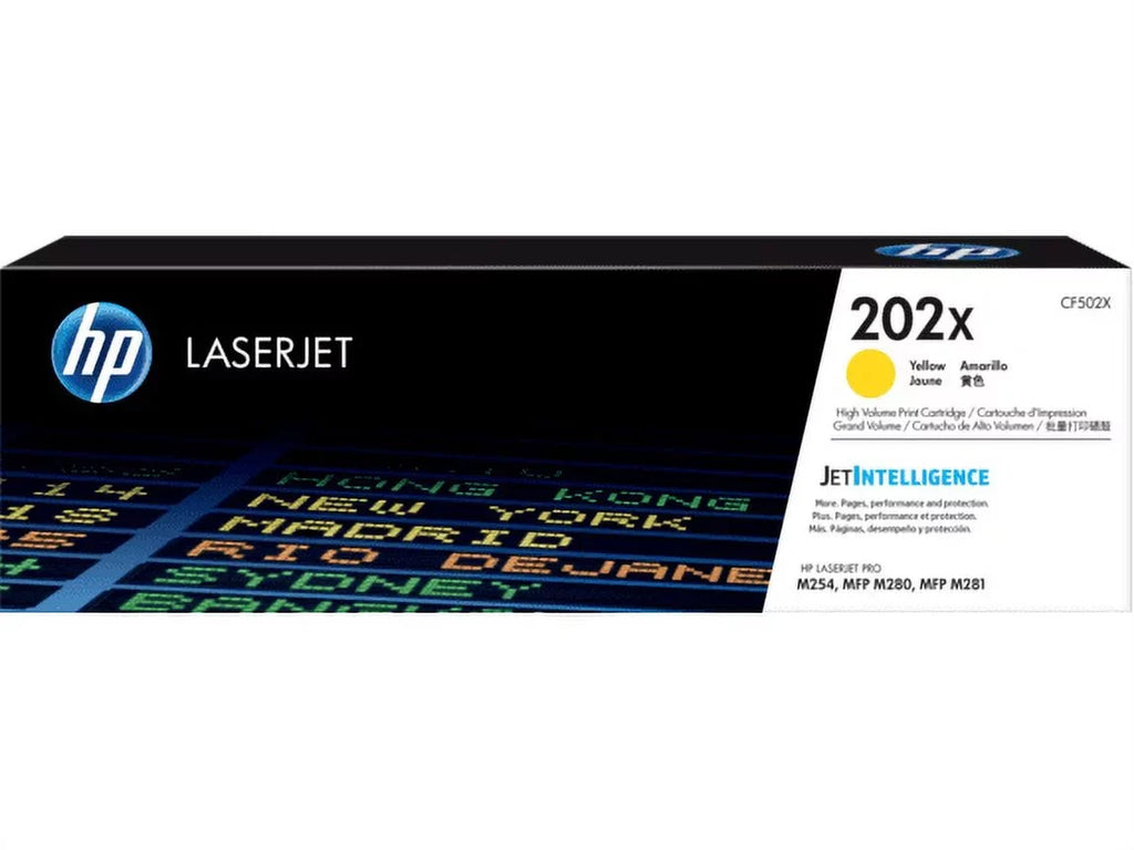 HP 202X (CF502X) Toner Cartridge, Yellow High Yield