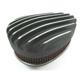 Finned Tear Drop Air Cleaner with Washable Element & Sizeingle Carb, Black
