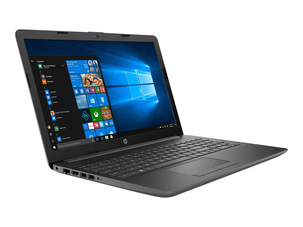 HP Laptop 15-db0007ca - AMD Ryzen 3 2200U / 2.5 GHz - Win 10 Home 64-bit - Radeon Vega 3 - 8 GB RAM - 1 TB HDD - 15.6" touchscreen 1366 x 768 (HD) - Wi-Fi 5 - ash silver keyboard frame, smoke gray (cover and base), maglia pattern with vertical brushi