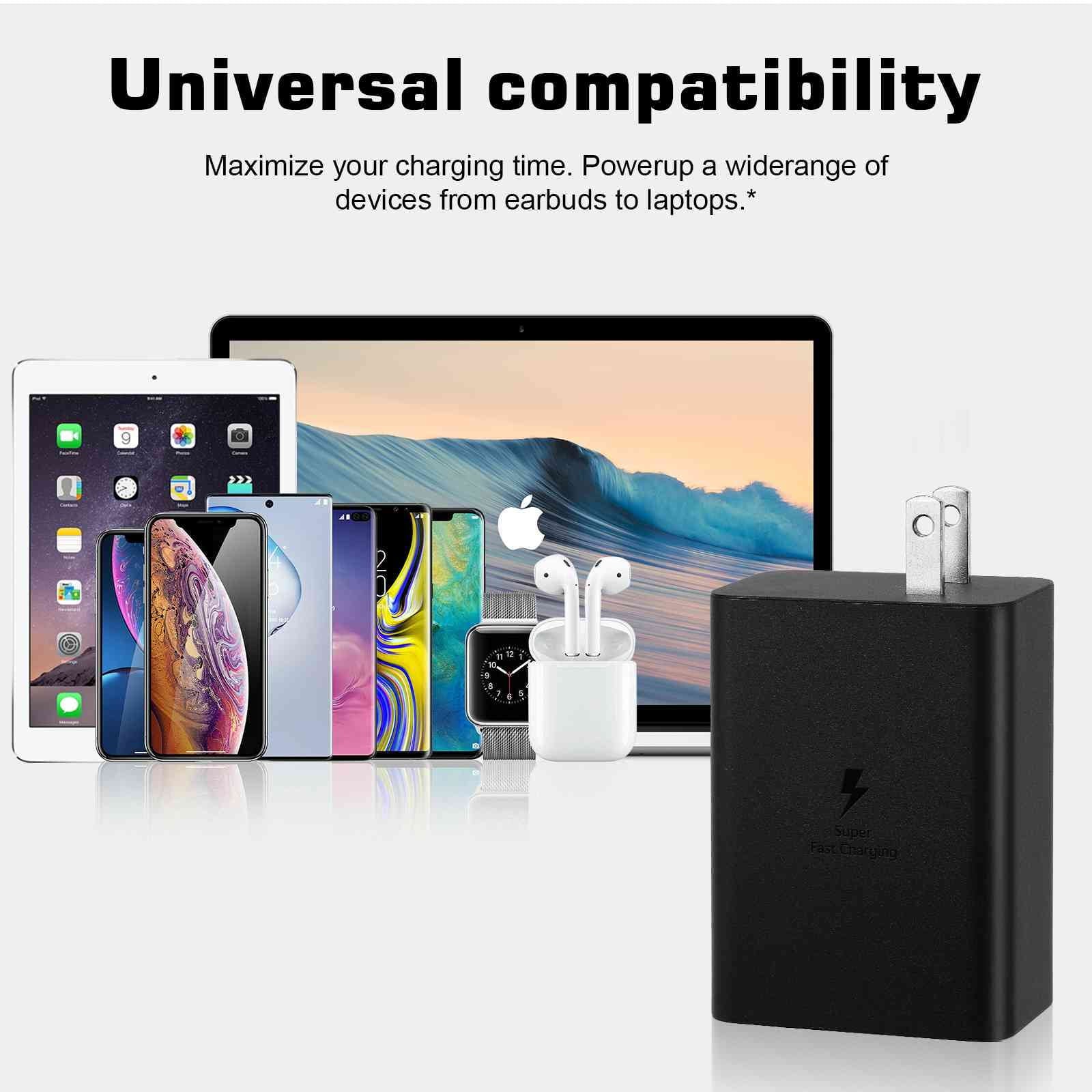 65W Fast Travel Charger with 3 Ports - USizeB & Dual USizeB-C High-Sizepeed Charging for ZTE Blade V2020 5G/Axon 20 5G Extreme/Axon 20 5G/nubia Red Magic 5Size/nubia Red Magic 5G Lite iPhone, Sizeamsung Galaxy