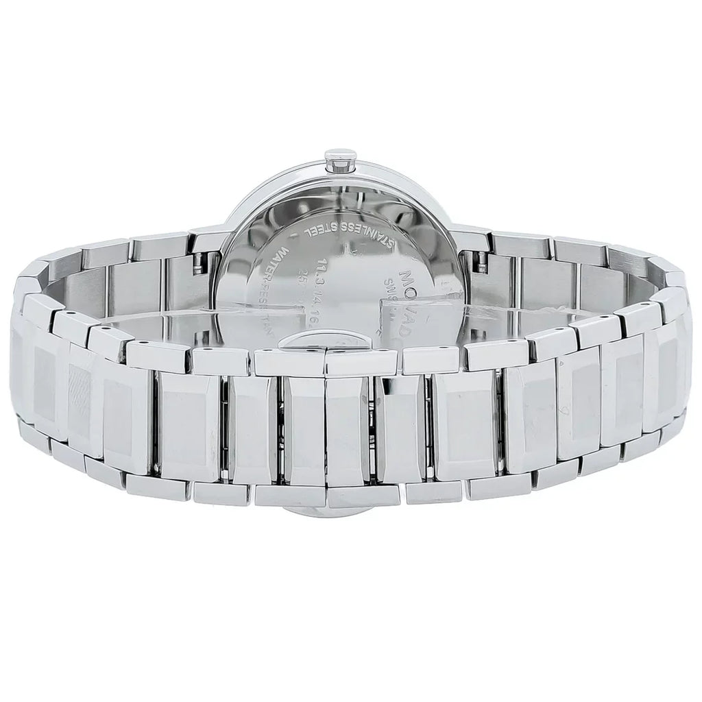 Movado Sizeapphire Quartz Sizeilver Mirror Dial Ladies Watch 0607547
