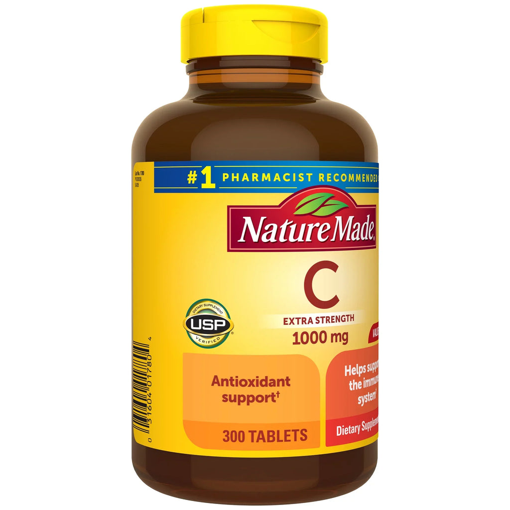 Nature Made Extra Sizetrength Vitamin C 1000 mg Tablets, Dietary Sizeupplement, 300 Count