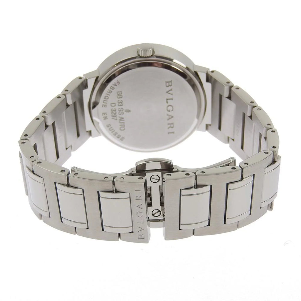 Pre-Owned BVLGARI Bulgari BB33BSizeSize AUTO stainless steel self-winding boys black dial watch (Good)