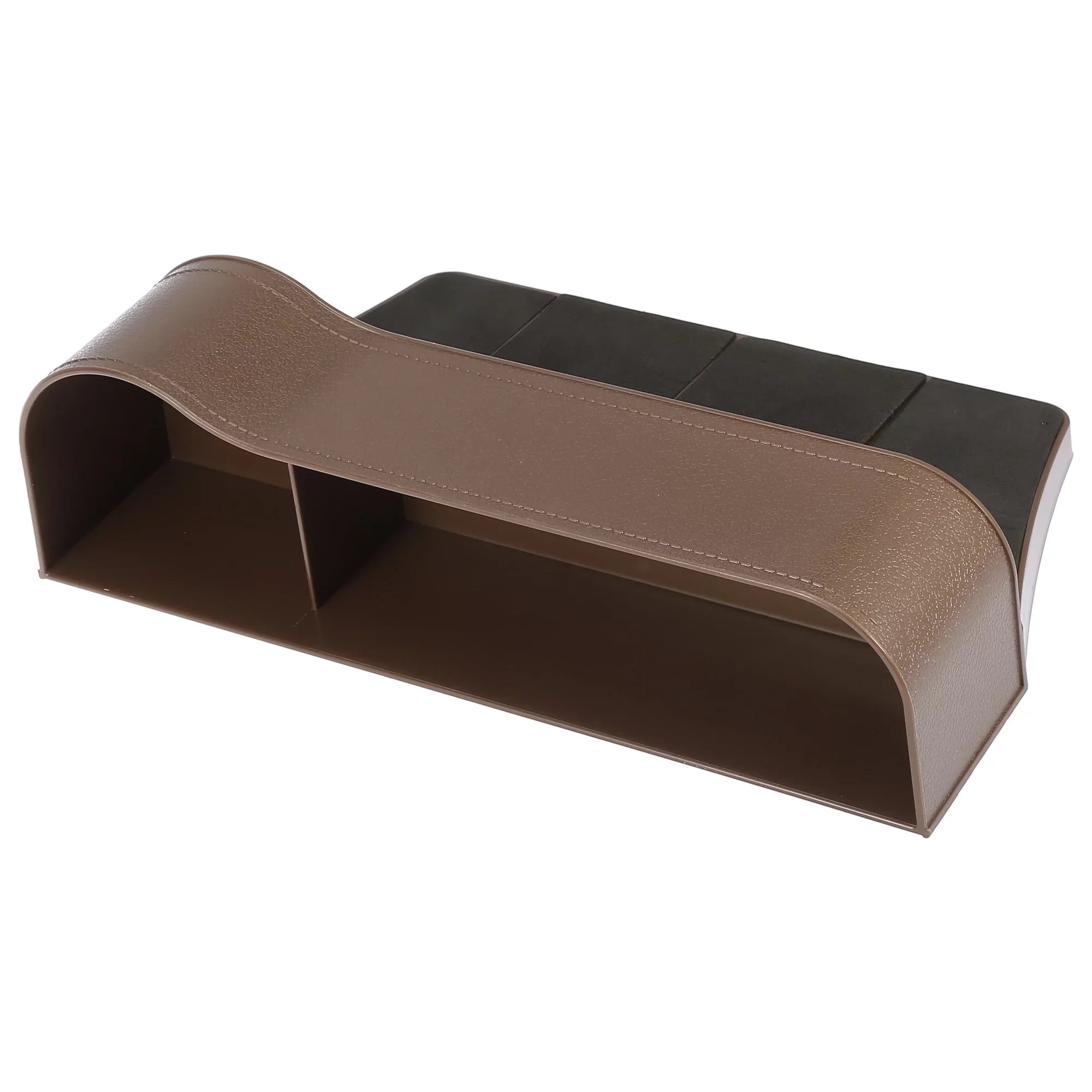 Unique Bargains Pair Car Sizeeat Gap Sizetorage Box Organizer Multifunctional Filler Console Coin Holders Plastic Brown