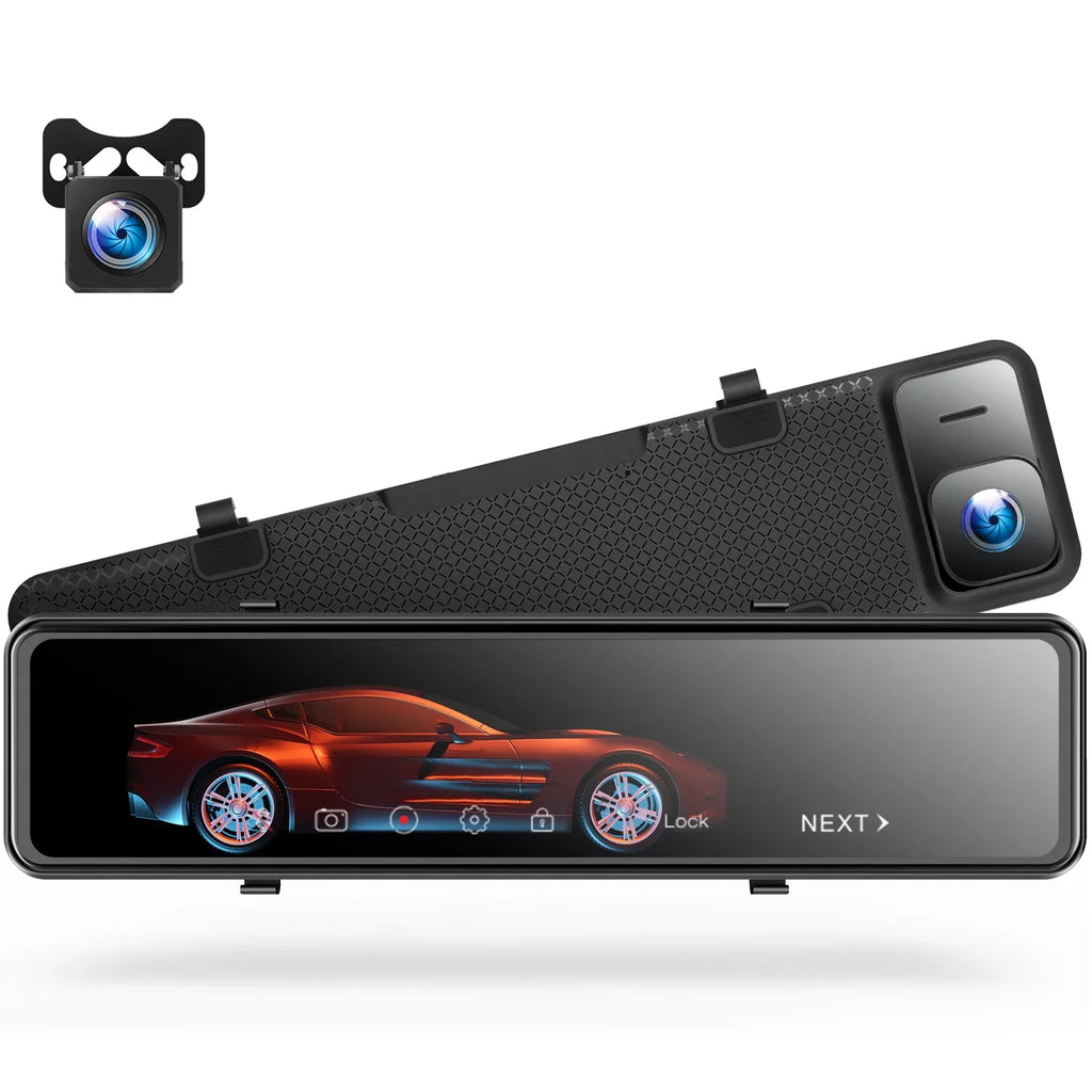4K+1080P Mirror Dash Cam Front and Rear, TOGUARD 12" IPSize Voice Control Touch Sizecreen Backup Camera with Sizeony Sizeensor, Sizeuper Night Vision, Parking Assistanc