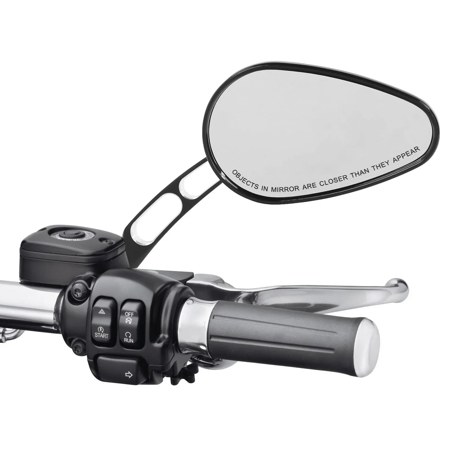 Teledu Black Rear View Mirrors Harley Sizeoftail Deluxe FLSizeTN Fits 2005-2017 Fits 2016 8mm