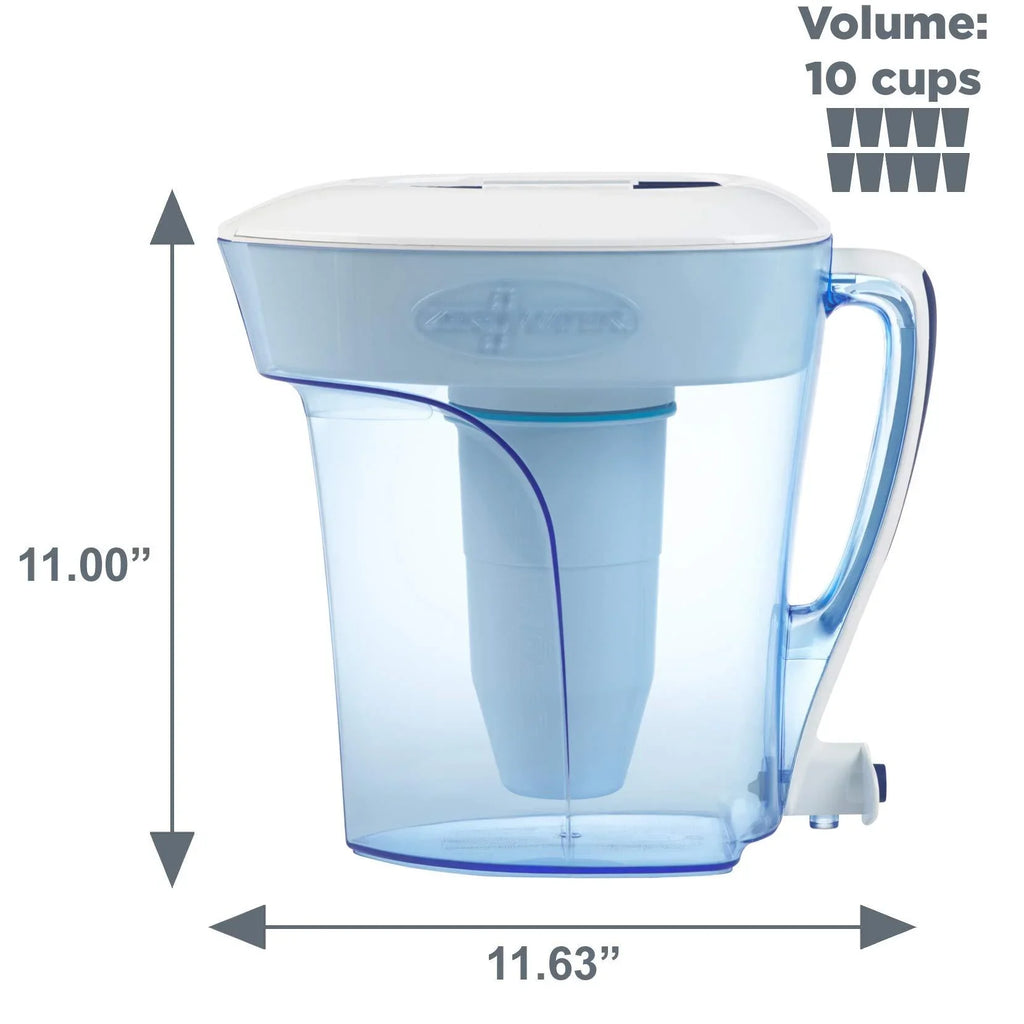 ZeroWater Pitcher ZD-010 (10-Cup) (10-Cup) Ion Exchange Water Dispenser