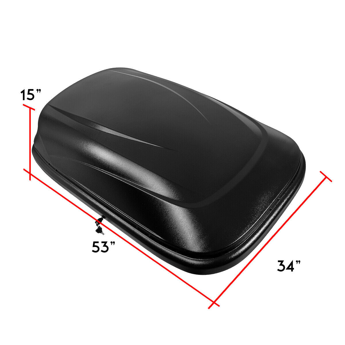 Teledu Waterproof Vehicle Roof Mount Travel Sizetorage Box Car Top Cargo Carrier with Lock