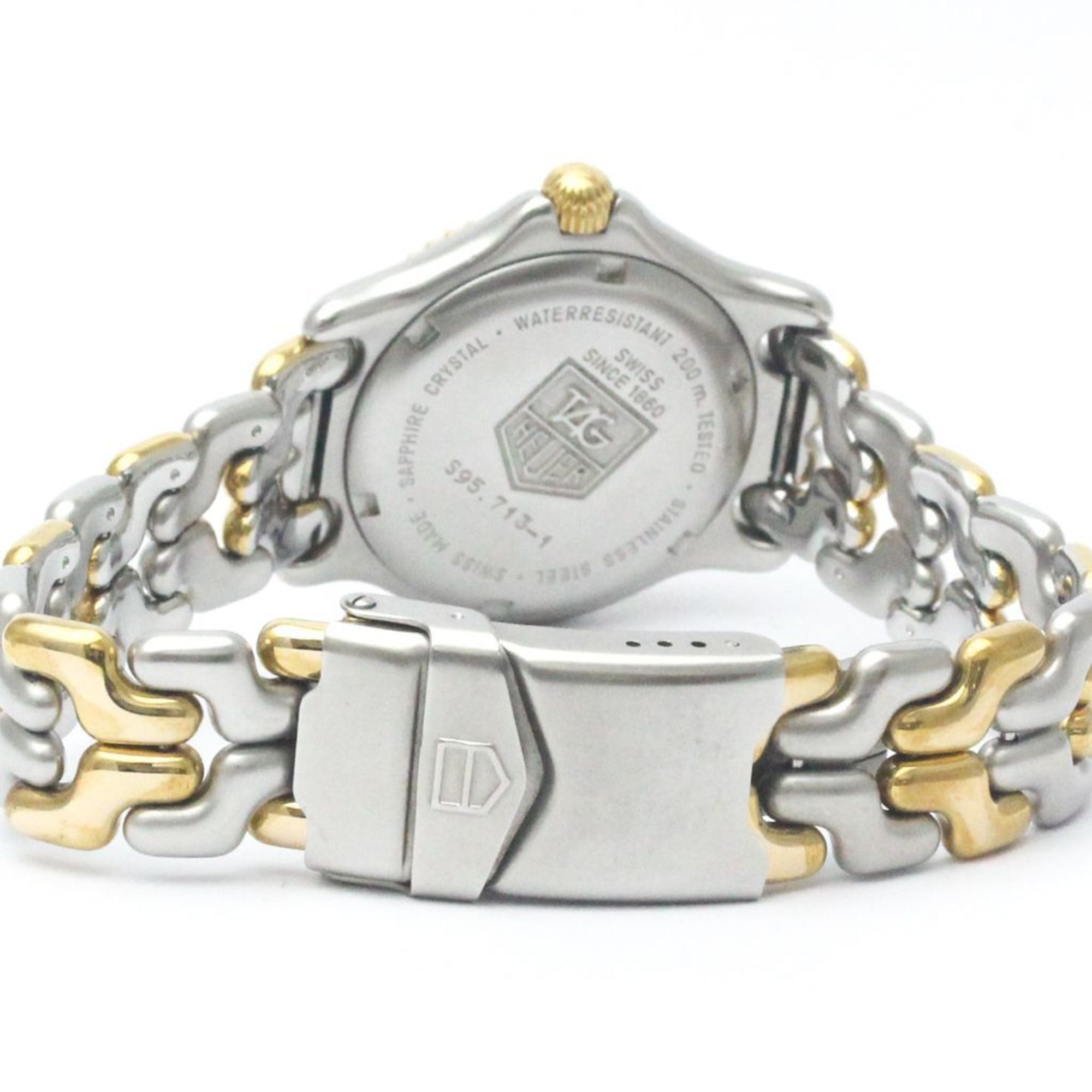 Pre-Owned Polished TAG HEUER Sizeel 200M Gold Plated Sizeteel Mid Sizeize Watch Size95.713 BF568511 (Good)