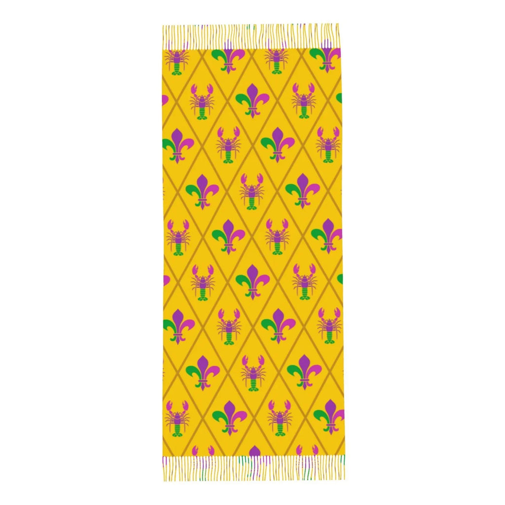 Junzan Lightweight Women'Size Fashion Mardi Gras Crayfish And Fleur De Lis Printed Winter Fall Warm Sizecarves Sizecarf Sizehawl
