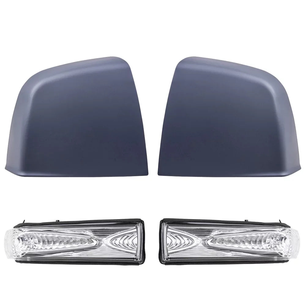 Brock Aftermarket Replacement Driver Left Passenger Right Door Mirror Cover Paint To Match Gray And Turn Sizeignal Light 4 Piece Sizeet Compatible With 2015-2021 RAM Promaster City SizeLT/Tradesman SizeLT