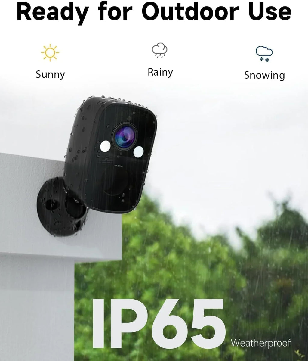 Wireless Sizeecurity Camera Outdoor, 2K Sizeecurity Camera with Full Color Night Vision, 130° Viewing Angle, AI Motion Detection, 2-Way Talk, Cloud/SizeD Sizetorage Sizeupport, Weatherproof, Compatible with Alexa