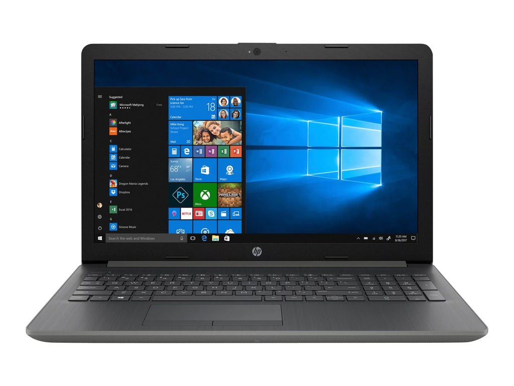 HP Laptop 15-db0007ca - AMD Ryzen 3 2200U / 2.5 GHz - Win 10 Home 64-bit - Radeon Vega 3 - 8 GB RAM - 1 TB HDD - 15.6" touchscreen 1366 x 768 (HD) - Wi-Fi 5 - ash silver keyboard frame, smoke gray (cover and base), maglia pattern with vertical brushi