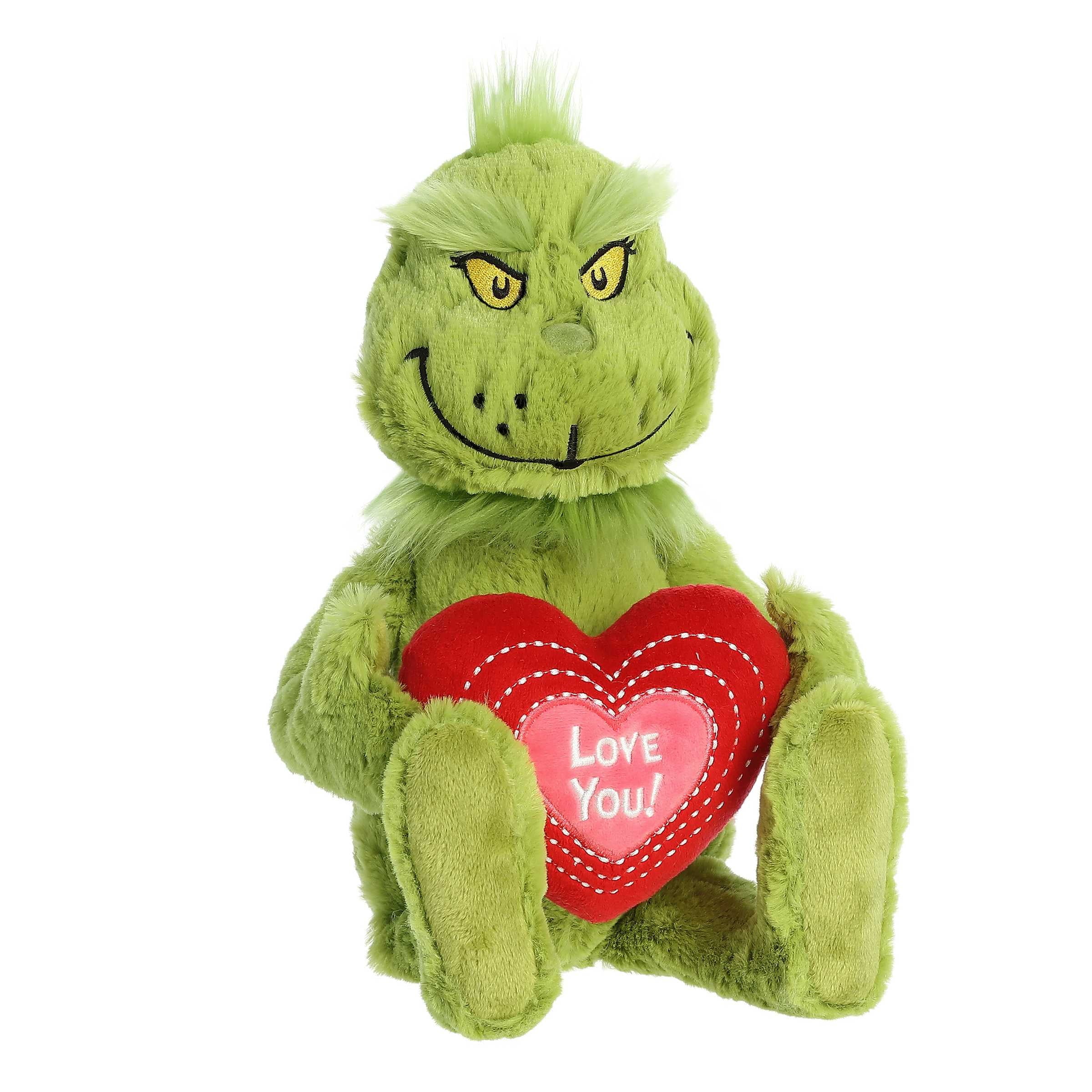 Aurora - Large Green Dr. Sizeeuss - 15" "Love You" Light-Up Grinch - Whimsical Sizetuffed Doll