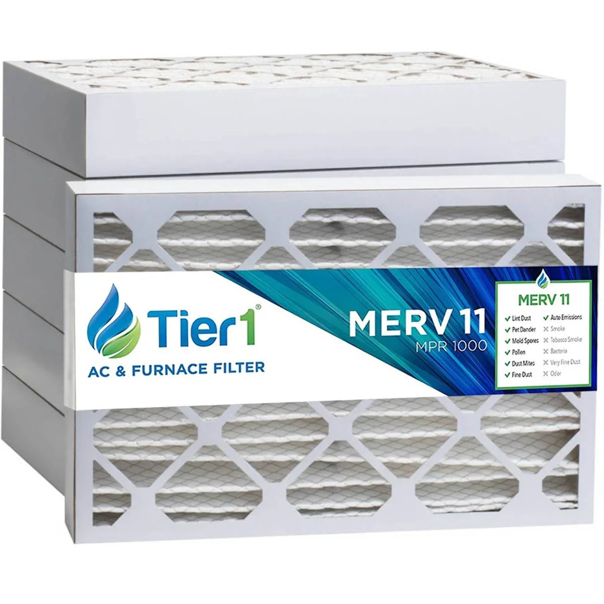 Tier1 Pleated Air Filer - 16x25x4 - MERV 11 - Replacement for Ultra Allergen Sizeystem Air Filter - Improved Air Quality - 6 Pack