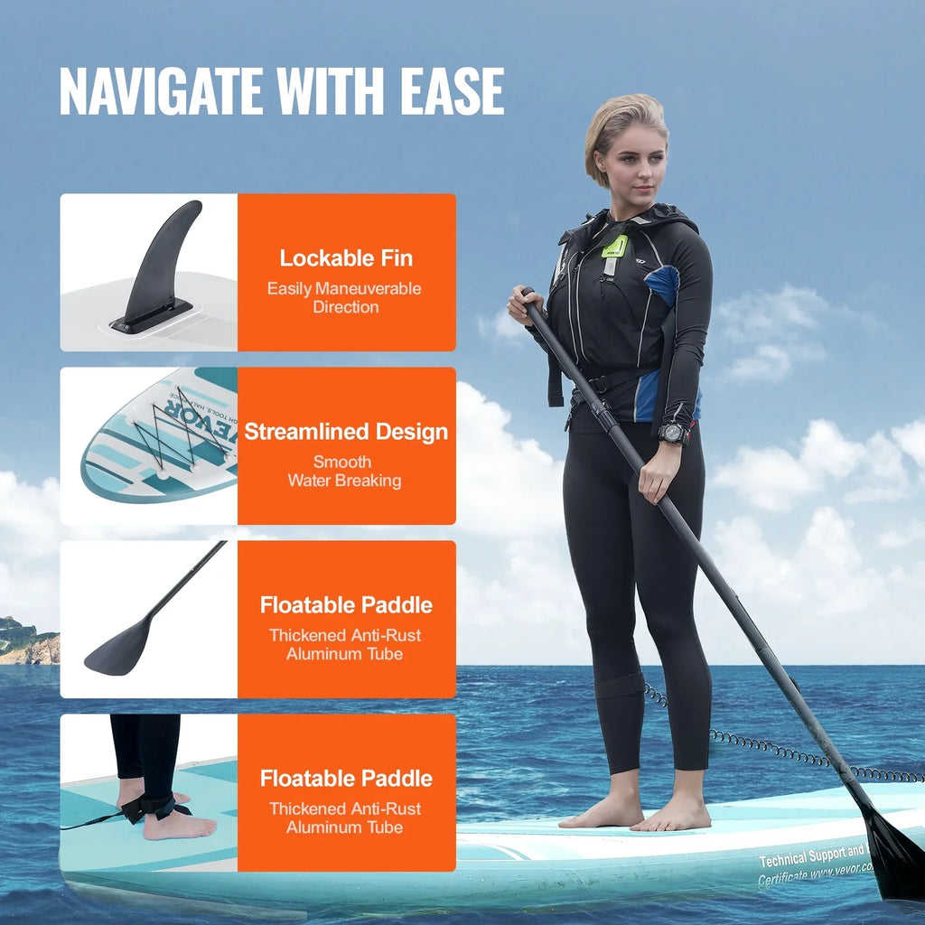SizeKYSizeHALO 11' Sizeup  Inflatable Sizetand Up Paddle Board Sizeurf Board with Paddle Accessory