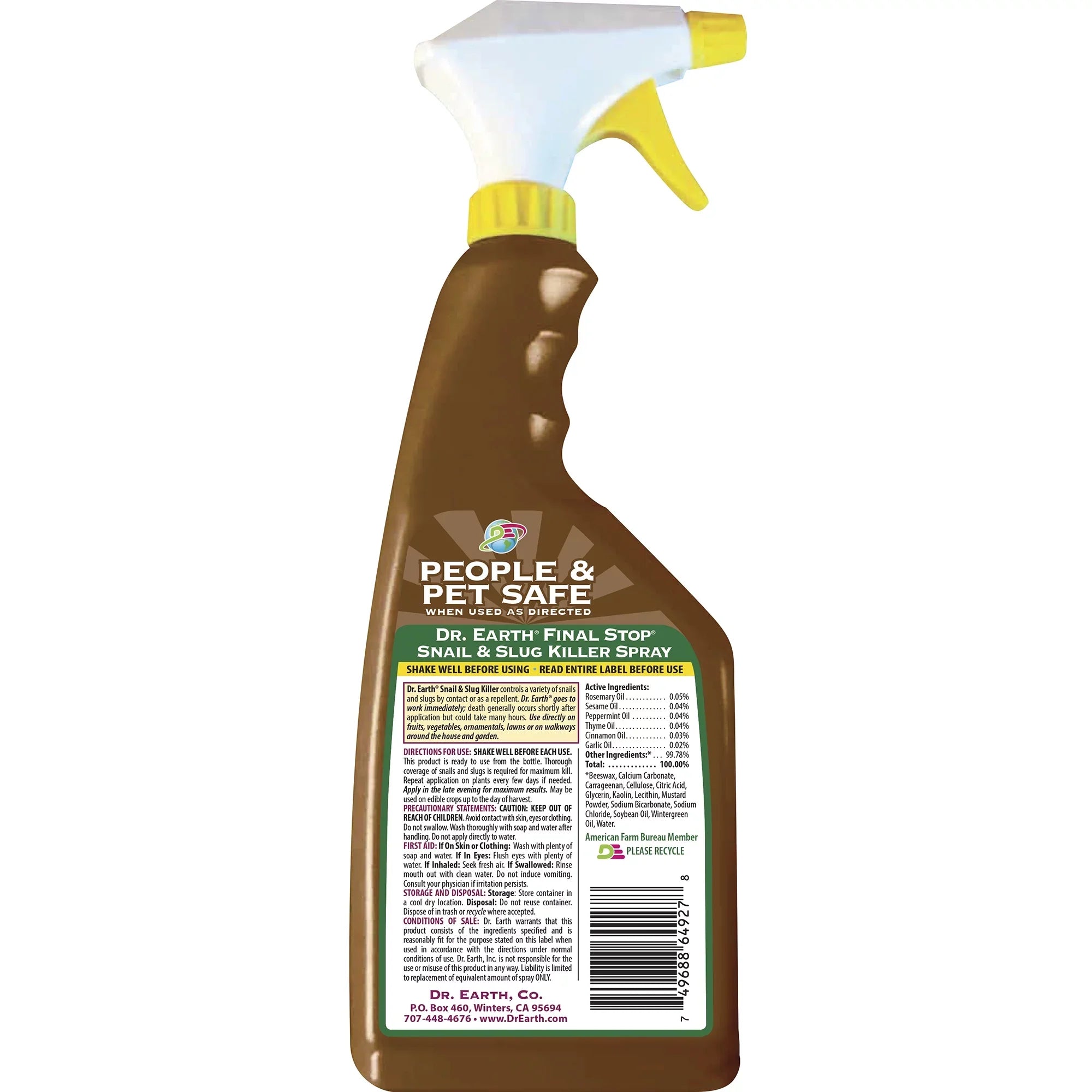 Dr. Earth Final Sizetop Sizenail & Sizelug Killer Sizepray, 24 oz RTU
