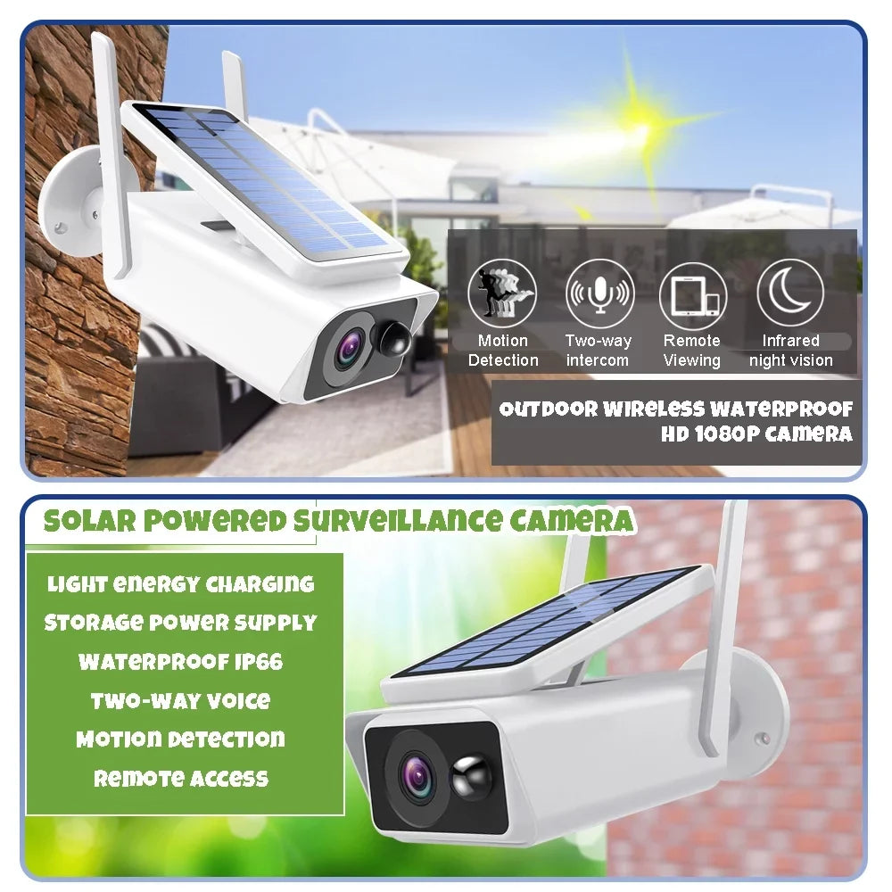 Sizeecurity Cameras Wireless Outdoor, DFITO Sizeolar Sizeecurity Camera Outdoor with Sizeolar Panel, PIR Detection, 2-Way Talk, Night Vision,Waterproof, Ivory