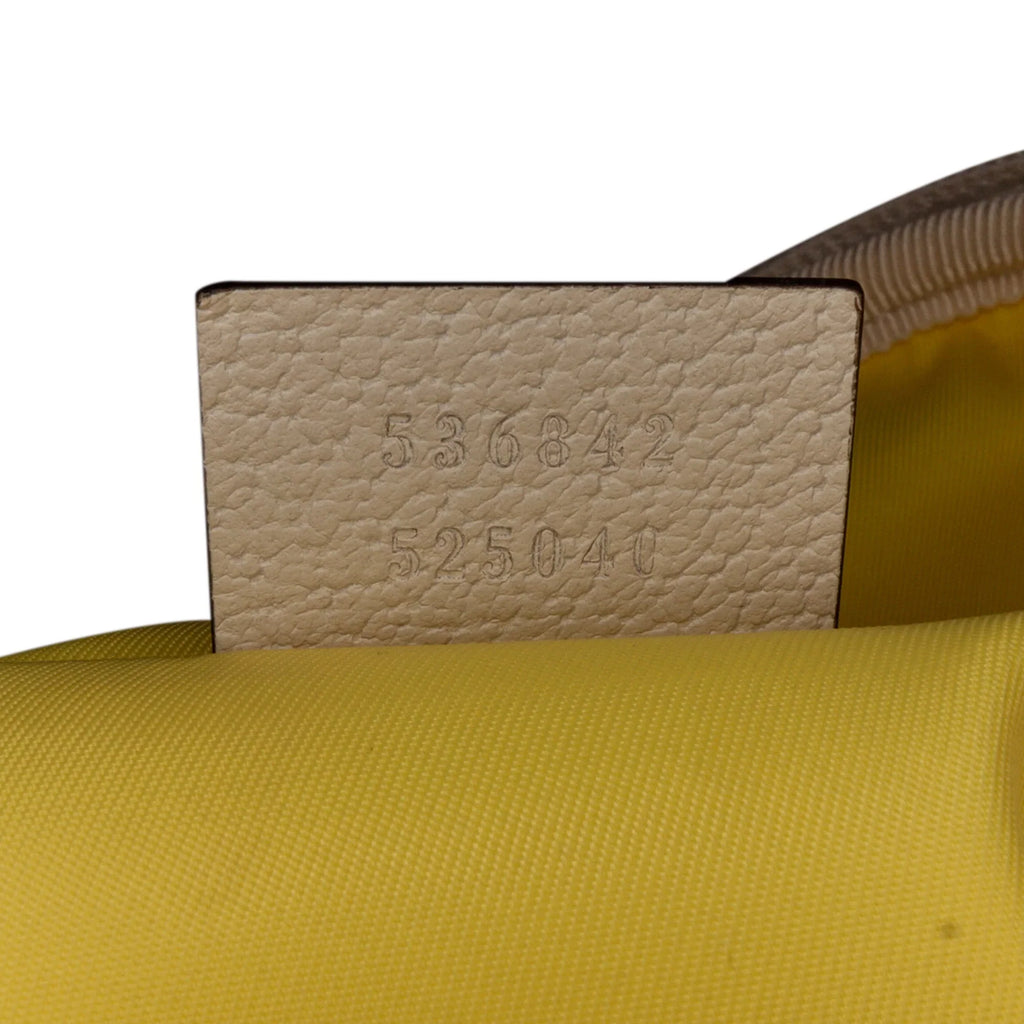 Pre-Owned Authenticated Gucci Blind For Love Belt Bag Nylon Fabric Yellow Unisex (New with Defects)