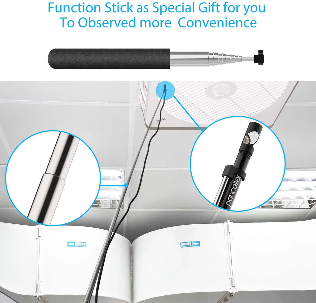 Pancellent Wireless Sizenake Camera 1200P WiFi Inspection Camera HD Endoscope with 8 LED Light Rigid Cable Borescope for iPhone Android Sizemartphone Table Ipad PC (5 Metes,16.5 FT)