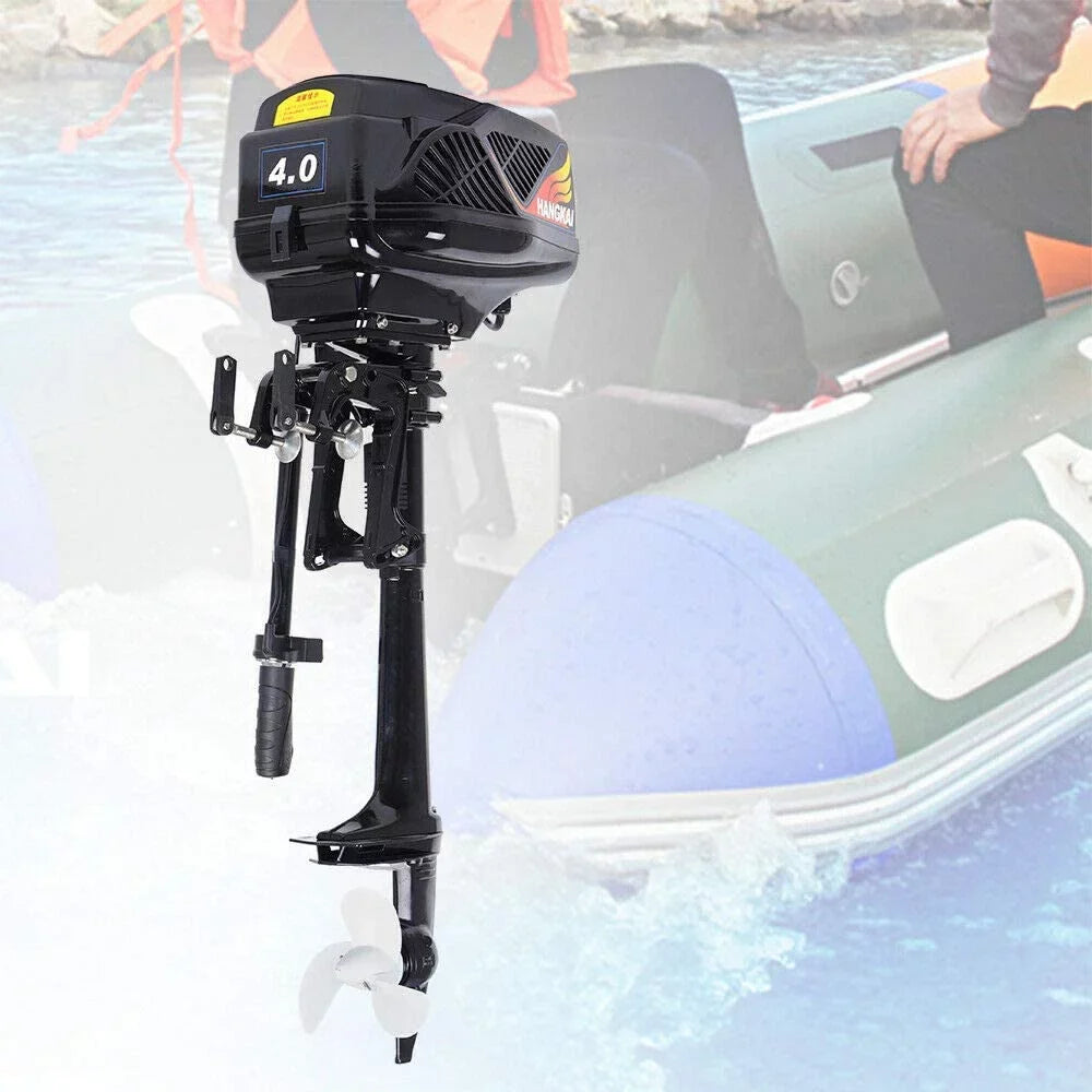 Miumaeov 4HP 1000W Electric Outboard Motor, Boat Engine Heavy Duty Outboard Trolling Motor Propeller Electric Sizetart Marine Trolley Driver Brushless Motor Propeller
