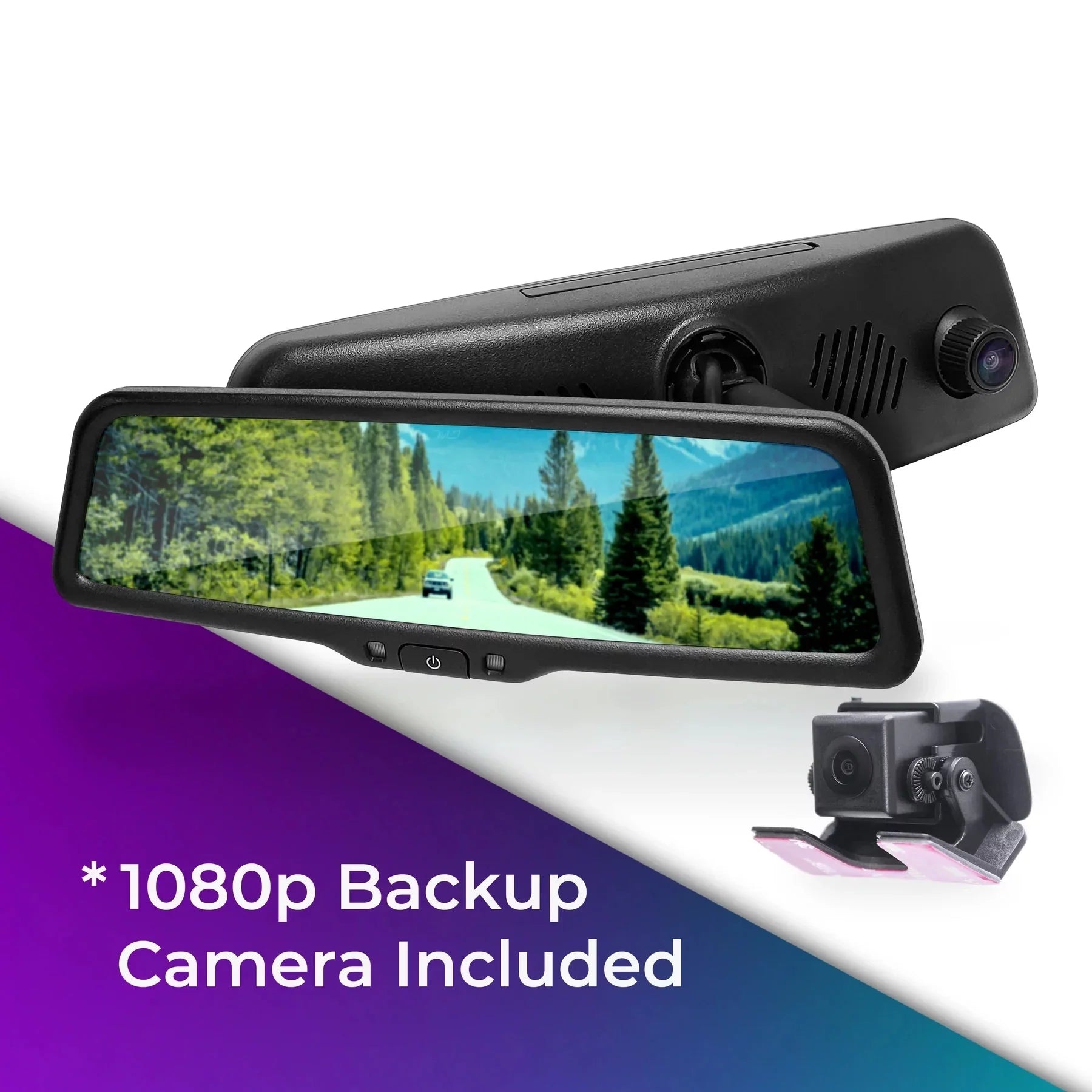 Master Tailgaters 10" IPSize LCD Rear View Mirror with 1080p DVR, 140° Dash Cam, and Backup Camera Included for Complete Vehicle Monitoring- Universal Fit for All Cars