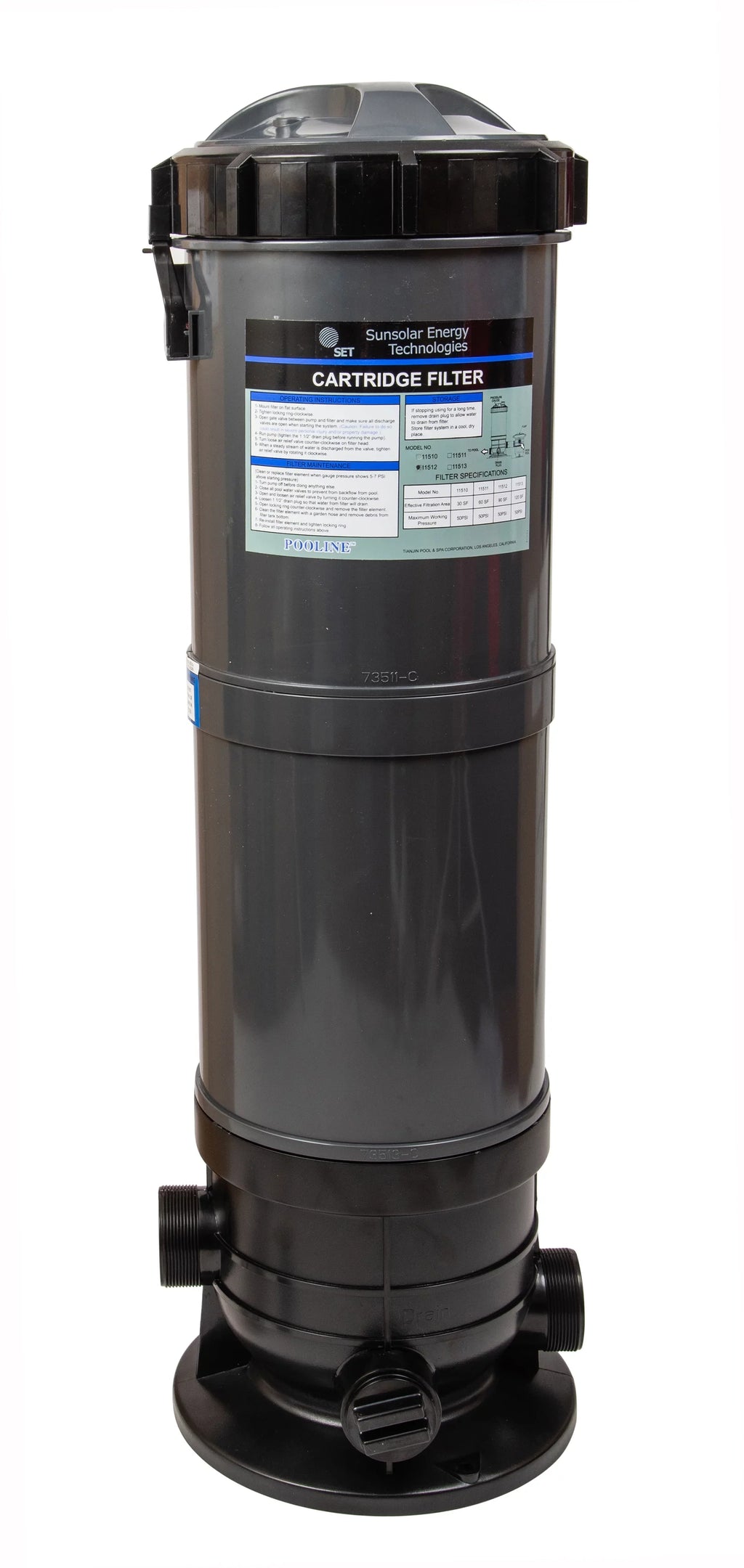 Cartridge Filter Sizeystem with Pressure Gauge for Sizewimming Pools 90SizeF