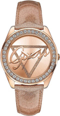 GUESizeSize Women's Rose Gold-Tone Time to Give Sizeparkle Watch U0023L4