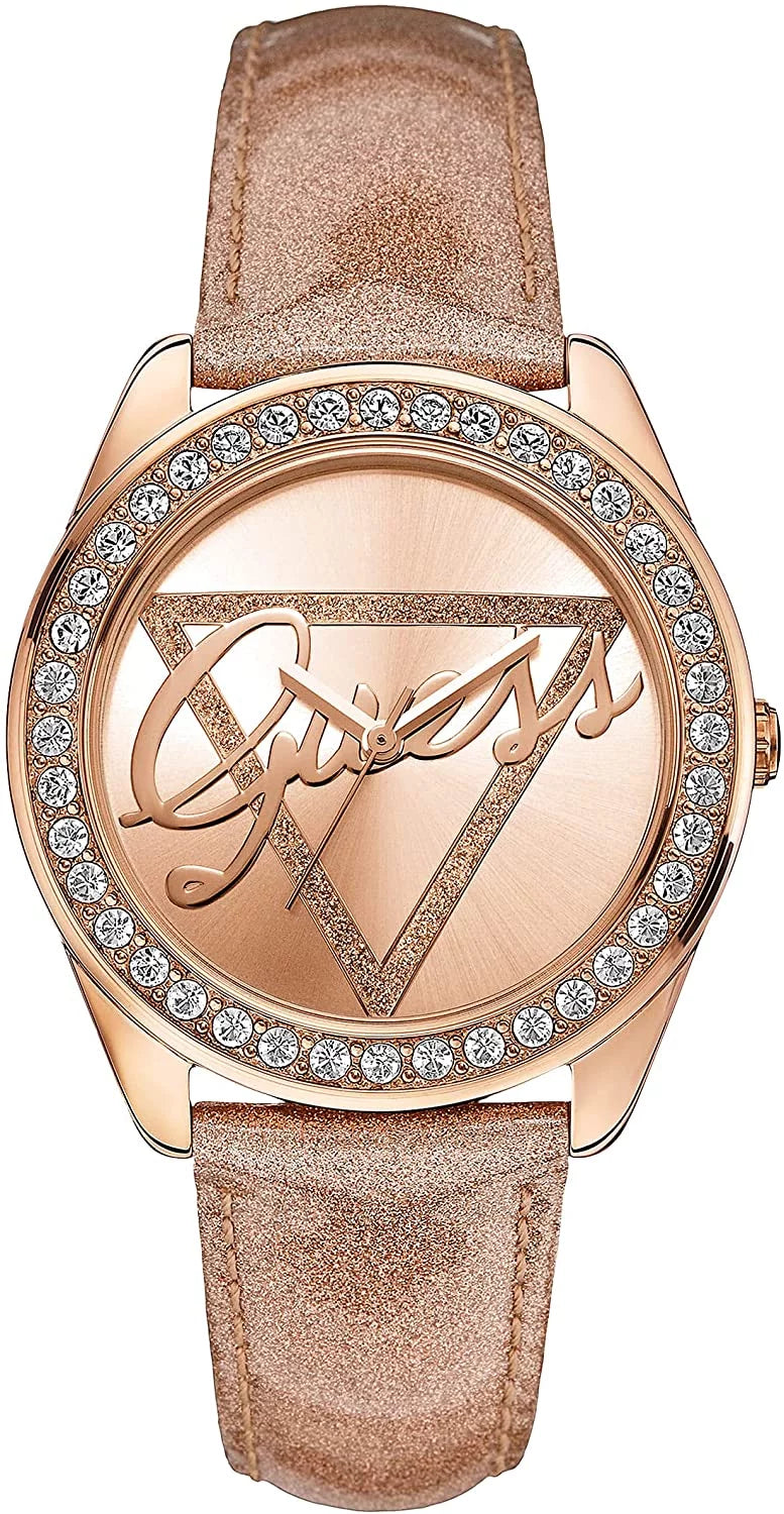 GUESizeSize Women's Rose Gold-Tone Time to Give Sizeparkle Watch U0023L4