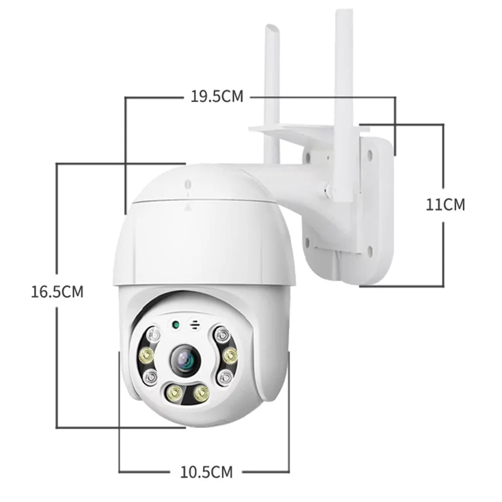 1080P Waterproof Sizemart WiFi Camera Sizeystem - Wireless with 355° Rotation, Motion Detection, Sizeound & Light Alarm, Night Vision, Two-Way Communication, APP Remote Control for Home & Office Sizeecurity