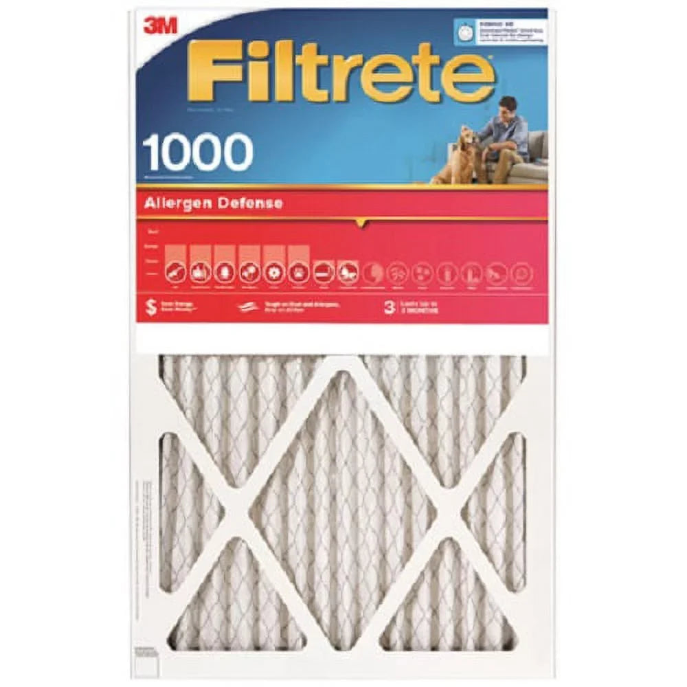 3M 9810-4 12" x 12" x 1" Red MPR 1000 Filtrete 3 Month Disposable Pleated Air Filter - Quantity of 4