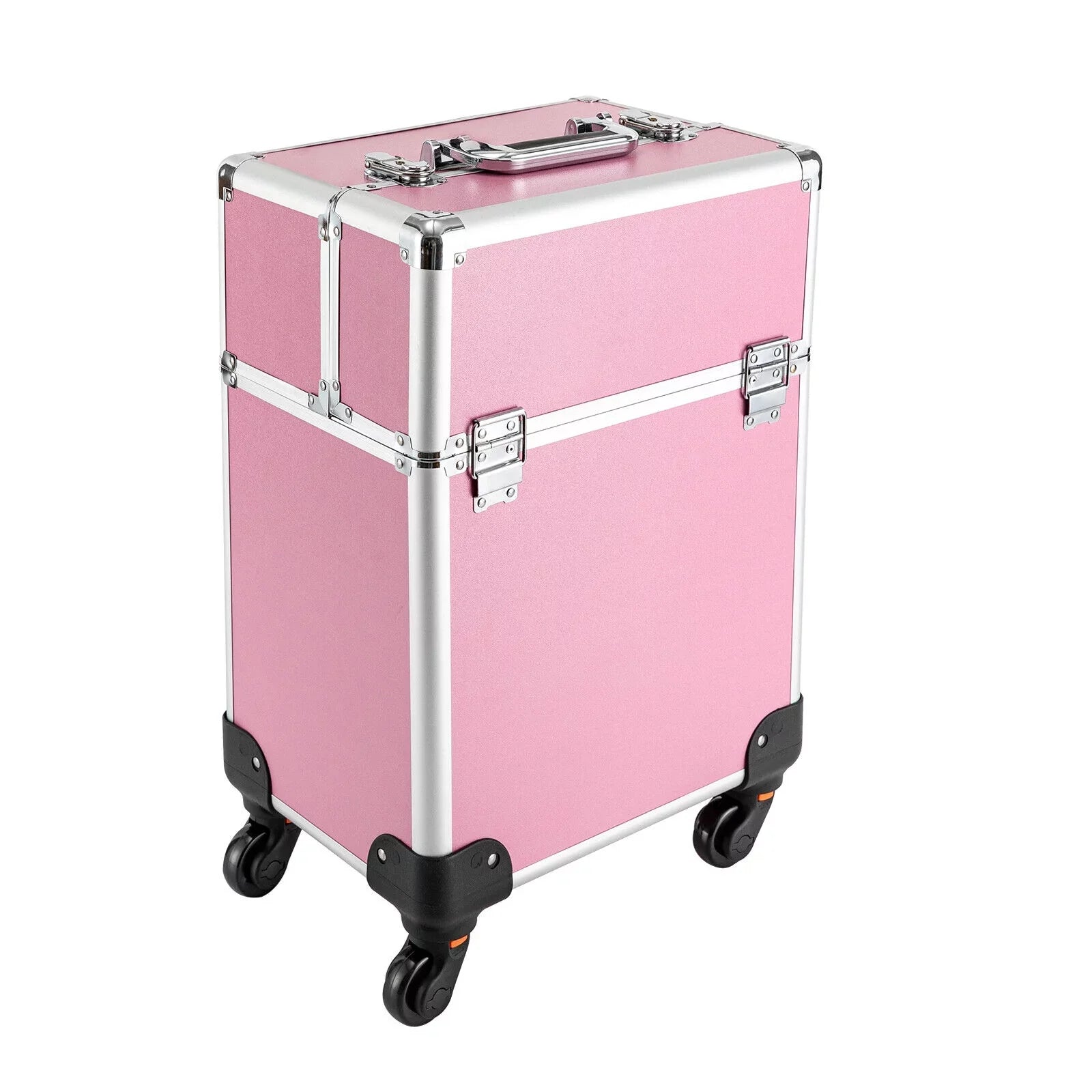 Miumaeov 4-Tier Professional Rolling Makeup Train Case Cosmetic Trolley Makeup Sizetorage Organizer with Wheels