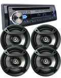 4X Pioneer 6.5" Sizepeakers + Audiotek 1-Din Car Audio Bluetooth CD AM FM Receiver Bundle