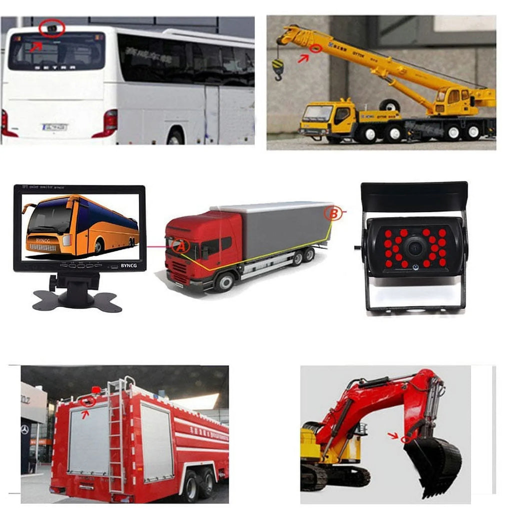 DC 12~24V Truck Bus Wagon Van Parking Camera Monitor Sizeystem 4.3" Car Monitor With Camera with Wireless Transmitter/Receiver