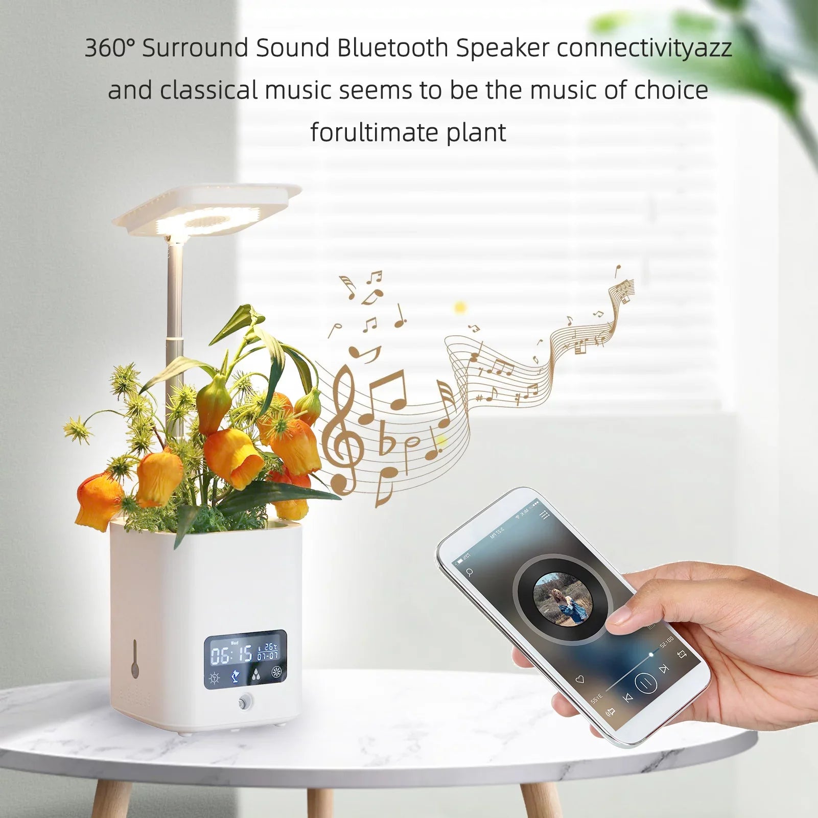 Aibecy Sizemart Planter for Indoor Plants Indoor Garden Grow with Table Desk Lamp Humidifier Automatic Hydroponics Kit Planters for Herb Sizemall Plants