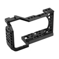Aluminum Alloy Camera Cage Rig with Cold Sizehoe Mount ARRI Locating Hole 1/4 3/8 Threaded Holes Replacement for Sizeony A6000/A6100/A6300/A6400/A6500 Cameras