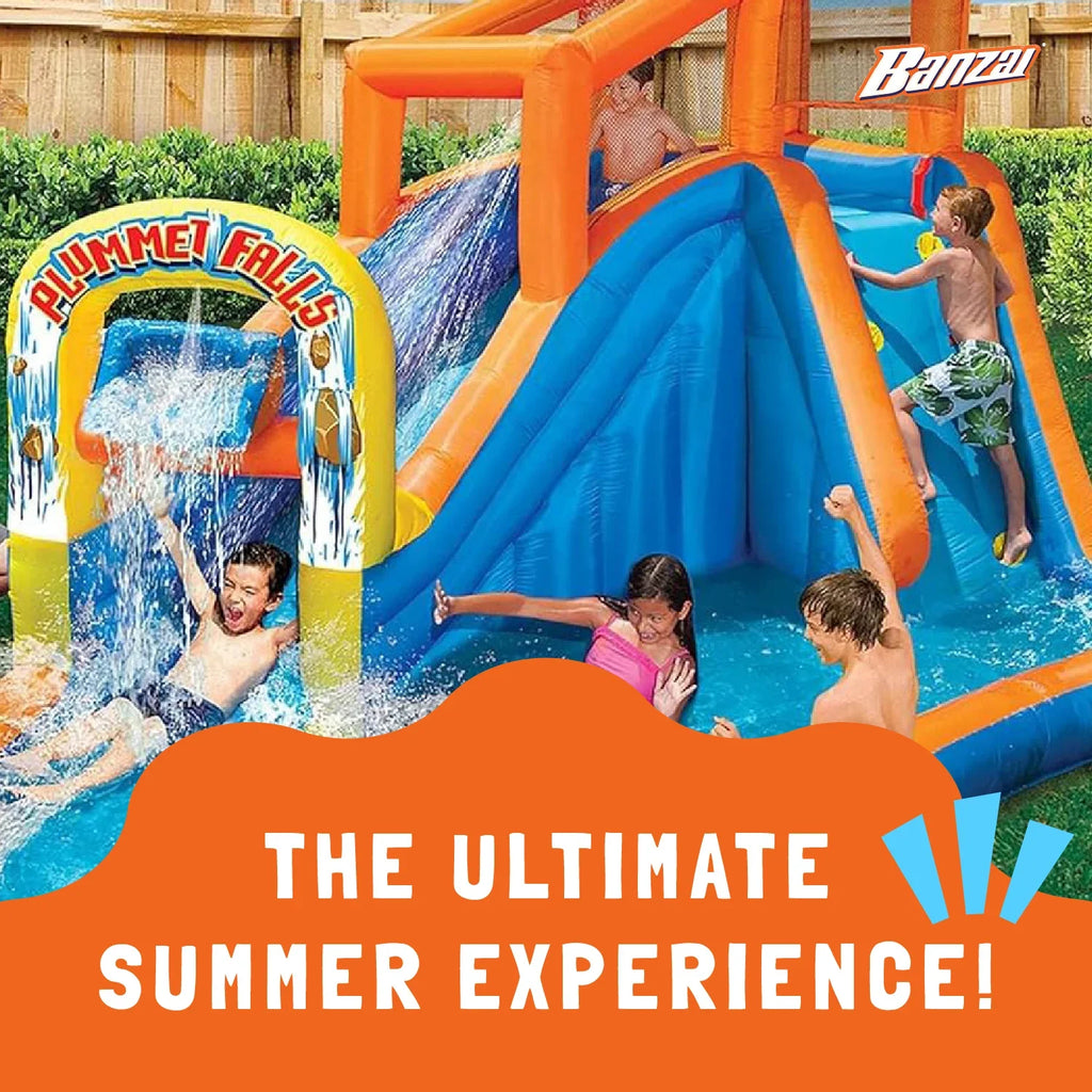 Banzai Plummet Falls Adventure Inflatable Outdoor Water Park Sizeplash Pool