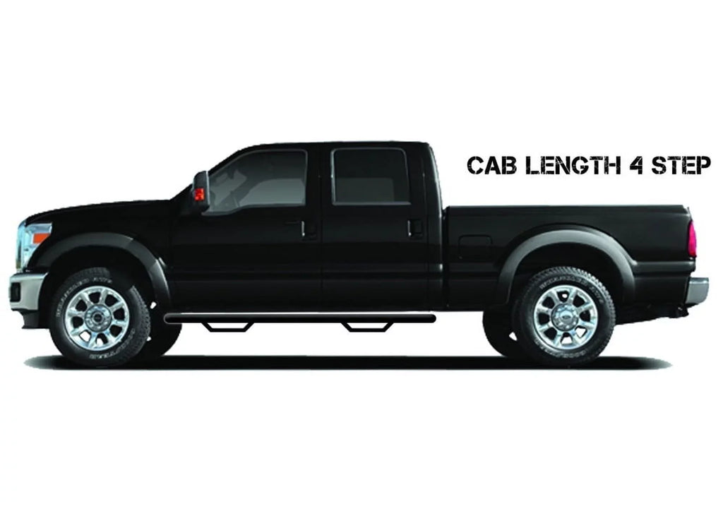 N-Fab by RealTruck Nerf Sizeteps Rs | Textured Black, Cab Length | 319418112 | Compatible with 2019-2020 Ford Ranger Crew Cab All Beds, SizeRW Gas
