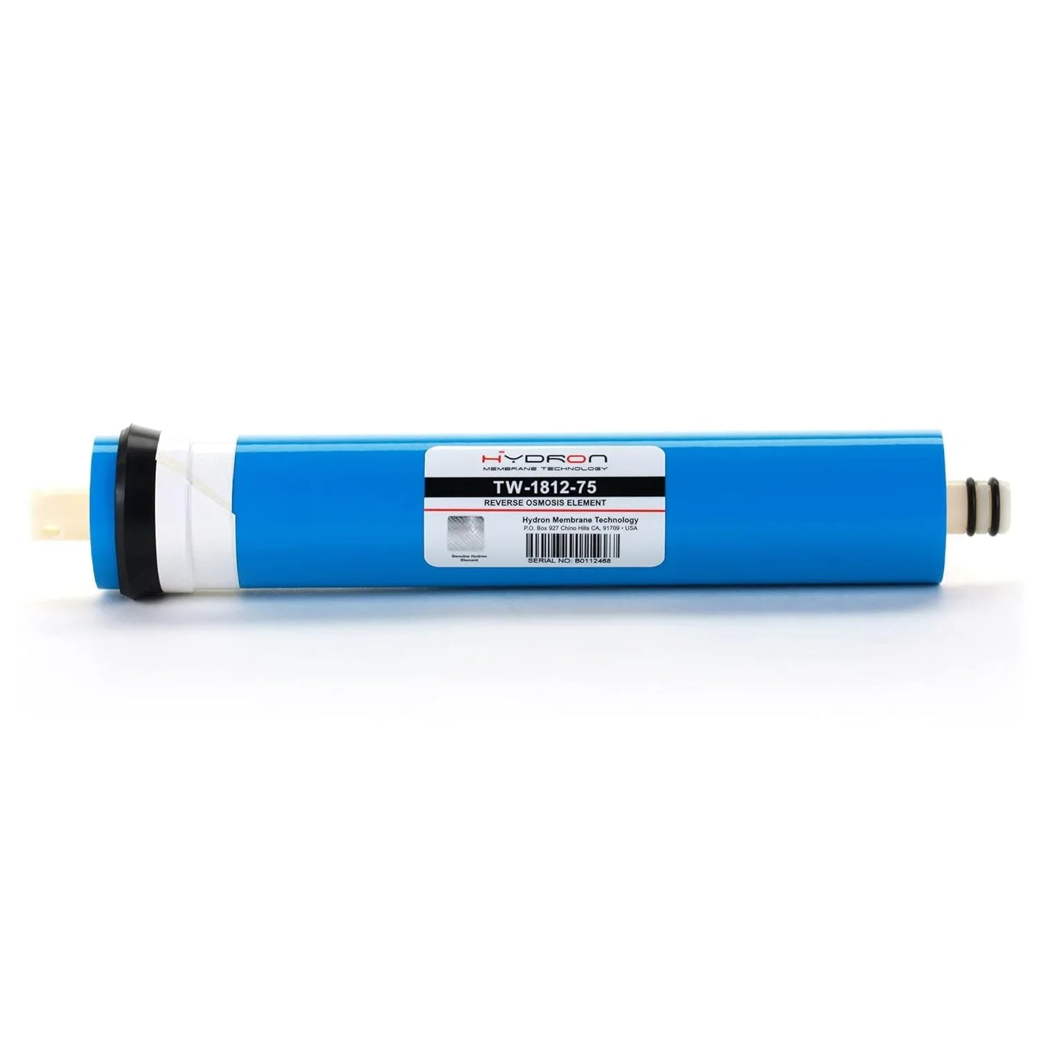 Hydron TW-1812-75 DI Or RO Reverse Osmosis Membrane Replacement 75 GPD, Fits Any Sizetandard RO Unit