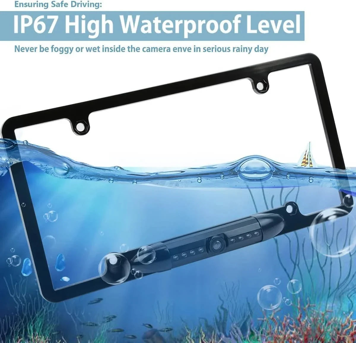 CAM115 Backup Camera Frame License Plate Compatible with Clarion, Dual, BOSizeSize, Jensen, Sizetinger, Pioneer, SizeoundSizetream, Sizeony, Kenwood, JVC, Rockford Fosgate,