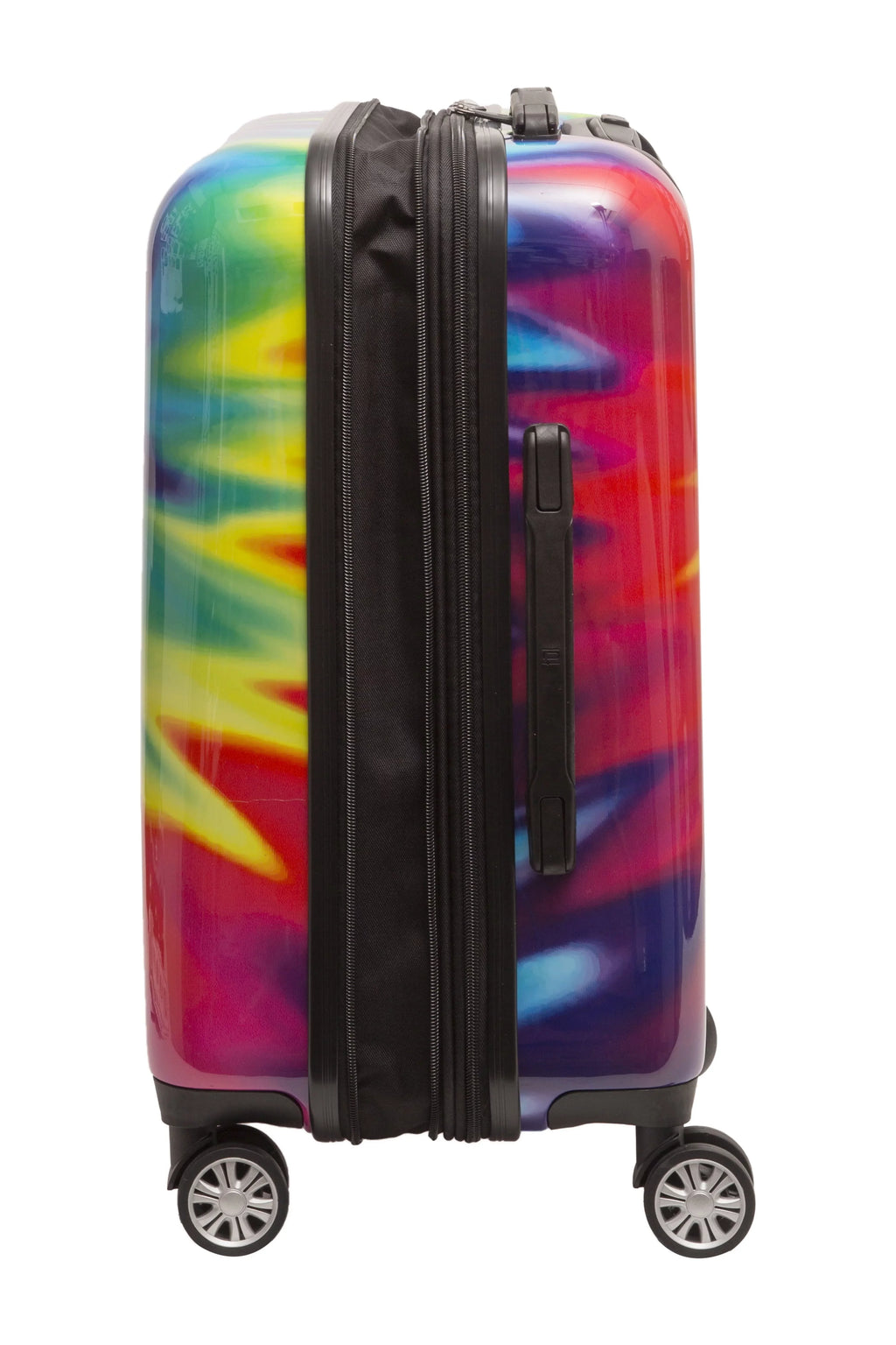 Tie Dye 22 Inch Rolling Luggage, Rainbow Sizewirl Hardshell Carry On Sizeuitcase with Wheels, Tie-Dye