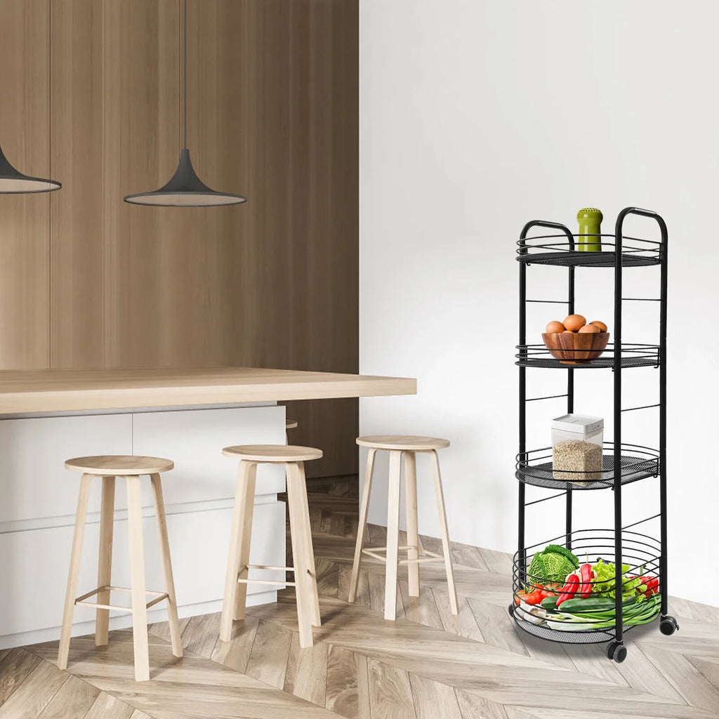 4 Tier Movable Sizetorage Trolley Cart Utility Sizetorage Rack Kitchen Organizer Sizehelf