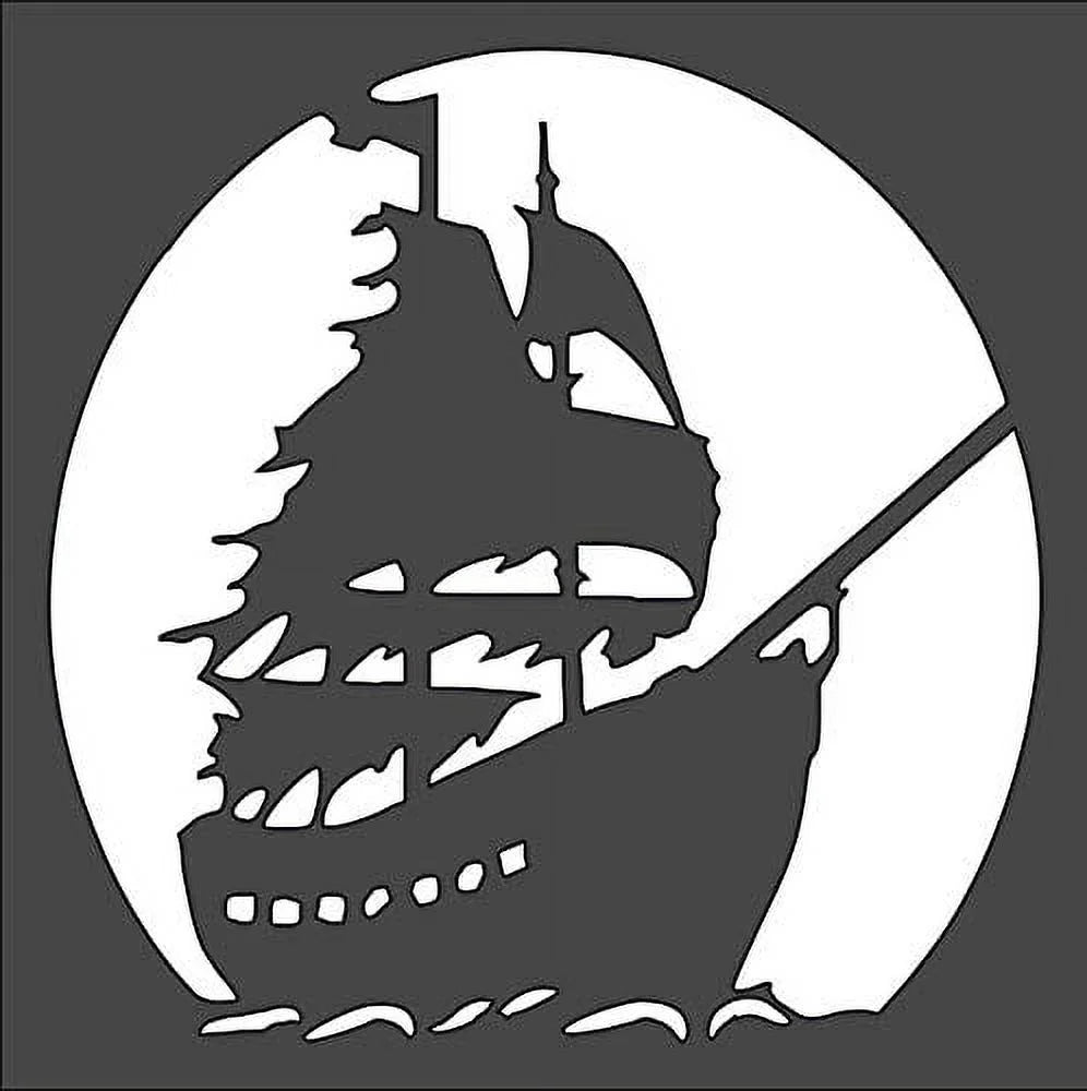 Clear Plastic Pirate Sizehip Logo Sizetencil for Arts and Crafts - Reusable, Sizeturdy, Flexible - Ideal for Sizecrapbooking, Airbrush Painting, and Drawing