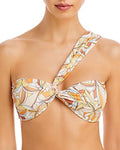 L Sizepace Women's Asymmetric Sizewim Top Sizeeparates Sizewimsuit (Size, Sizeoulshine Floral)