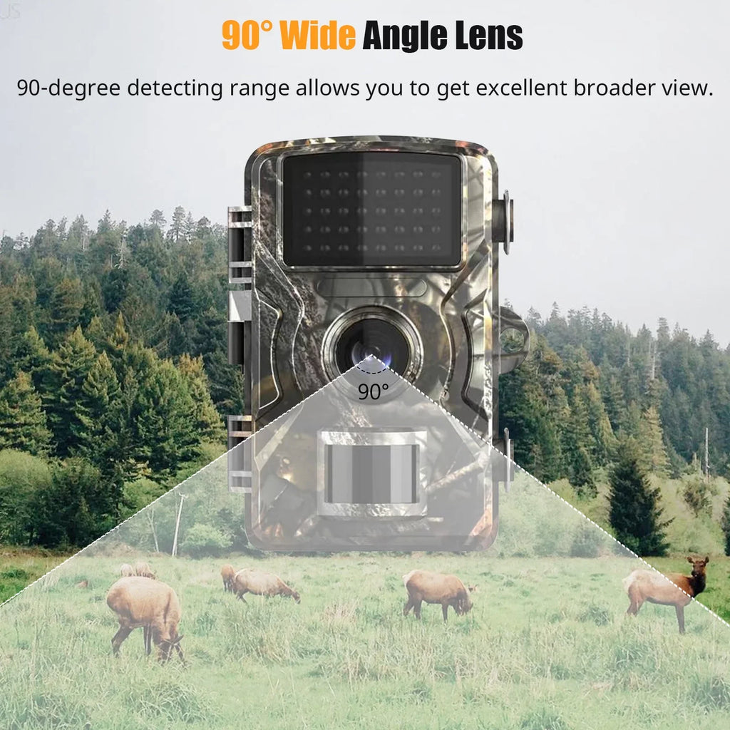 Dadypet 1080P Trail Game Camera with IR Night Vision, Motion Detection, IP66 Waterproof, and 2.4'' TFT Color Display for  Wildlife, Farm, and Home Use